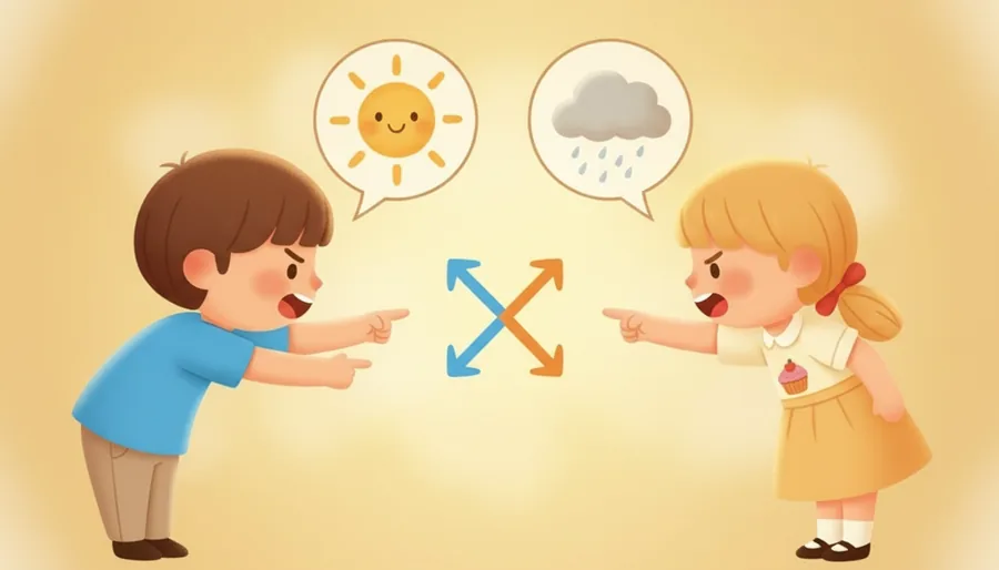 친구랑 저녁 메뉴(피자냐 치킨이냐)를 두고 이유 대며 겨루는 장면