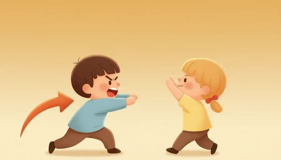 가만히 있는 사람에게 누가 달려들어 밀치고 때린 장면