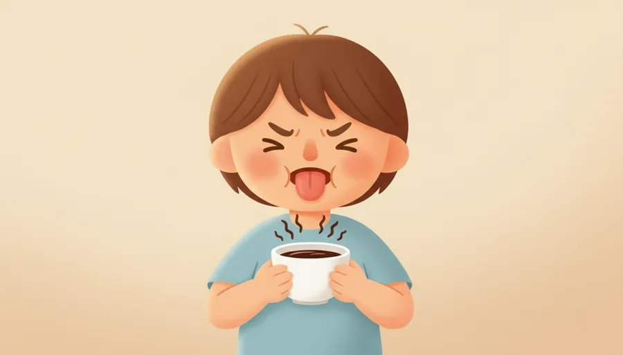 새까만 초콜릿을 베어 물고 혀가 오그라드는 장면