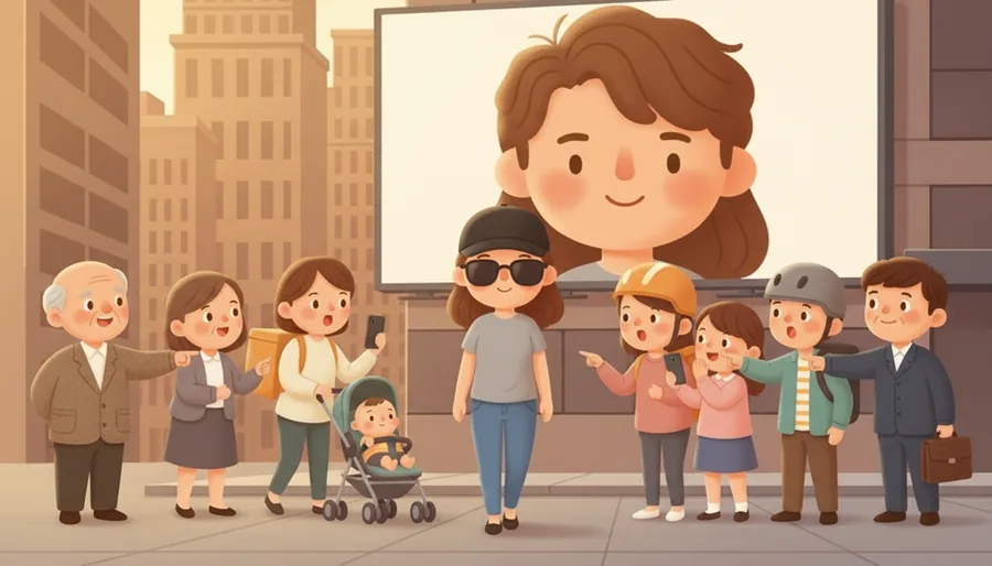 길에서 처음 보는 사람이 내 이름을 부르며 알아보는 장면