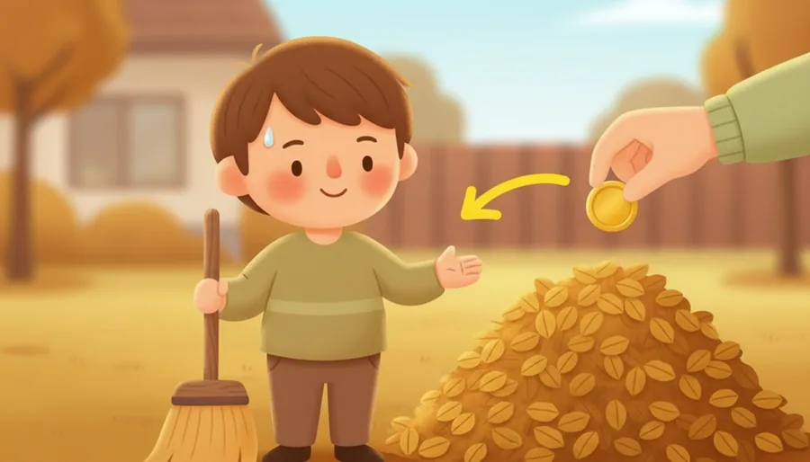 가게를 싹 치우고 알바비를 받는 사람