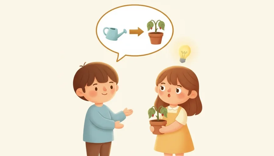 리모컨이 안 먹히는 까닭과 배터리 가는 법을 동생에게 알아들을 때까지 말해주는 장면