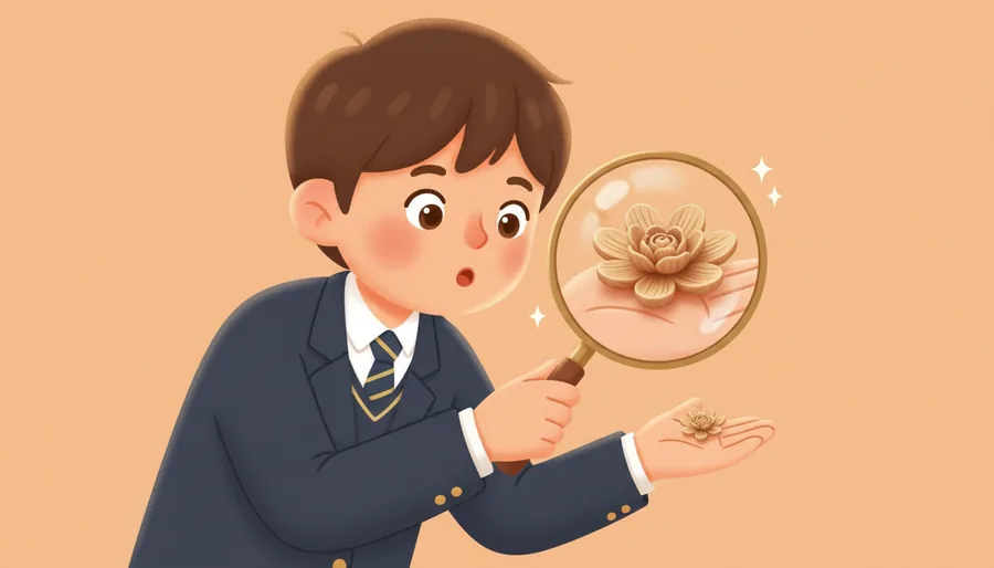 할머니가 손으로 뜬 꽃무늬 목도리