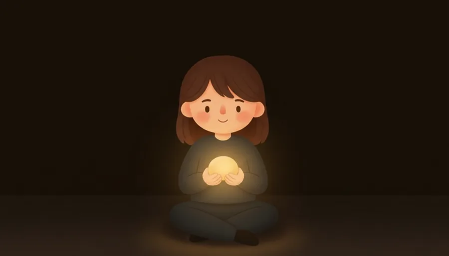 캄캄한 천장에 붙인 야광 별 스티커가 파랗게 빛나는 장면