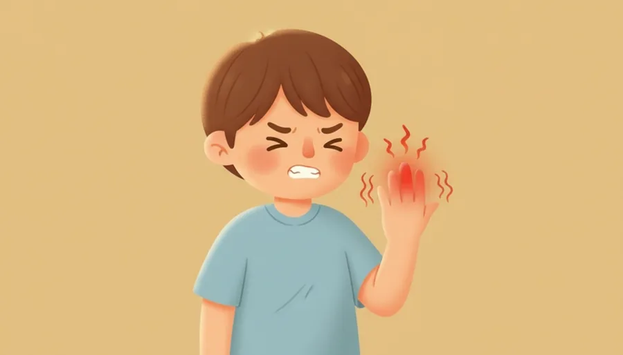 발목을 삐어서 그 자리가 빨갛게 붓고 뜨끈해짐