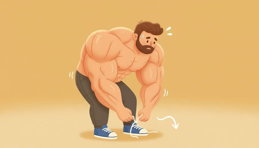 헬스를 오래 해 팔뚝이 굵어졌는데 등을 못 긁는 친구