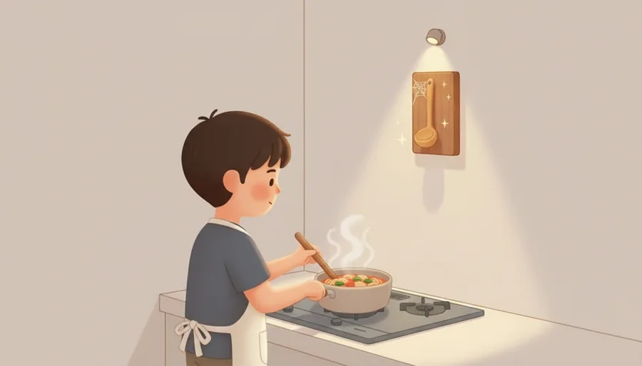 할머니 집 부엌 벽에 걸린 접시