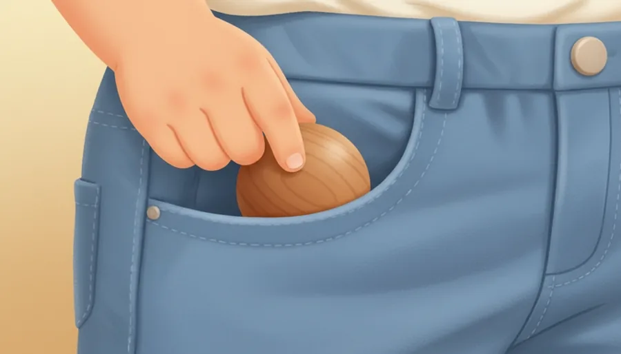 바지 옆 주머니에 손을 쏙 넣는 장면