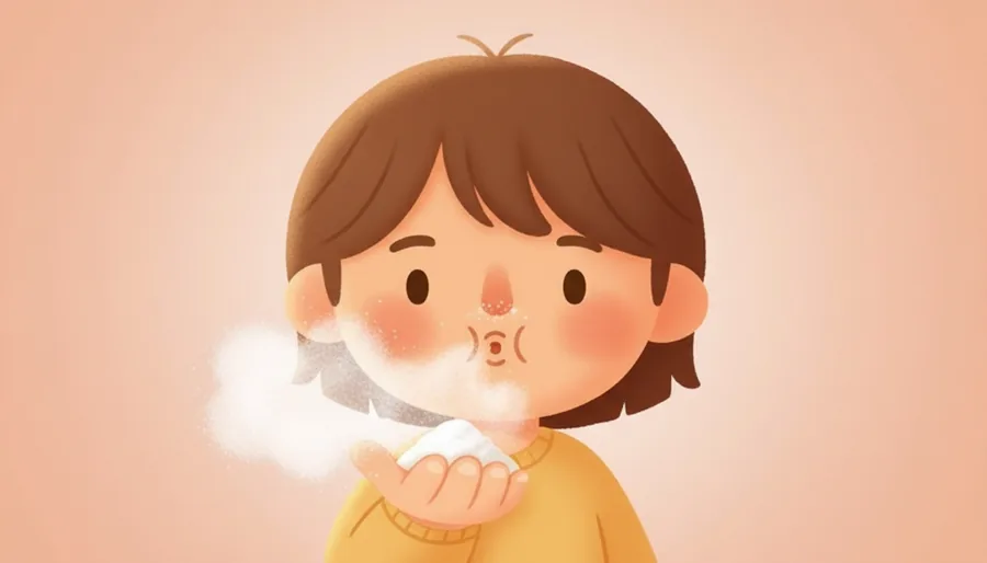바닥에 분필로 그린 그림을 손으로 문질러 하얗게 번짐
