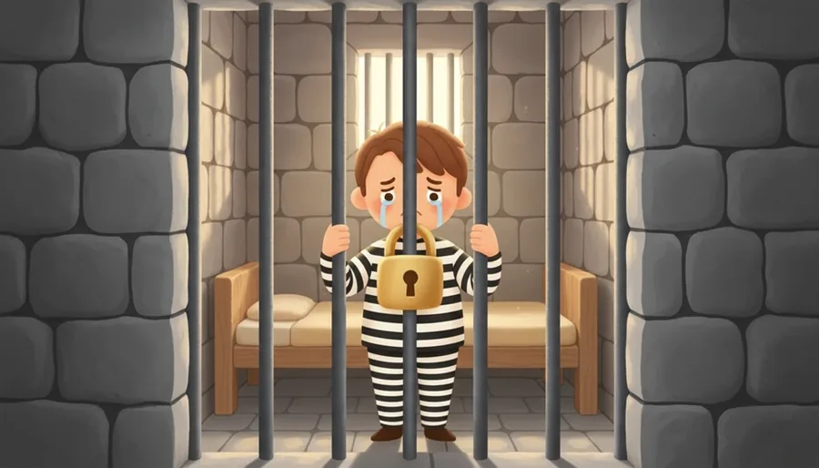 안에서는 열리지 않고 밖에서만 열리는 문과 쇠막대 창문