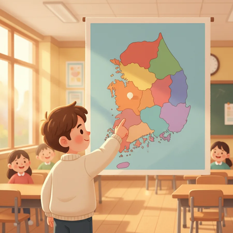 나라를 큰 칸 몇 개로 쪼갠 것 중 한 칸(도시보다 큼·나라보단 작음).