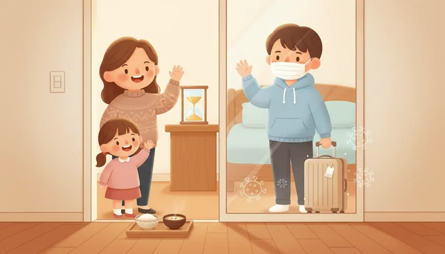 외국에서 데려온 강아지가 며칠 동안 따로 떨어져 지냄