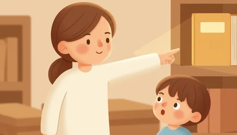 친구 질문에 직접 답 안 하고, 답 있는 다른 곳(책·사람)을 콕 가리켜 거기로 보냄.