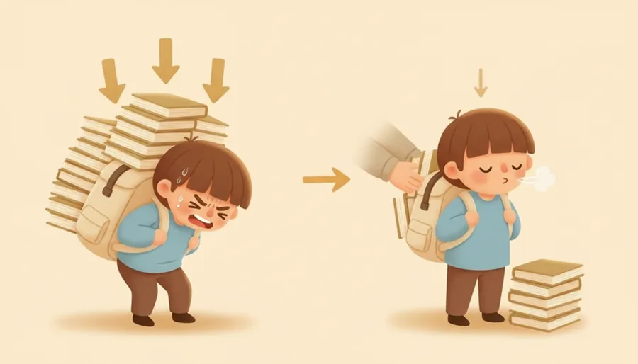 가방을 바위 위에 얹어 등을 누르던 힘이 확 줄어든 순간