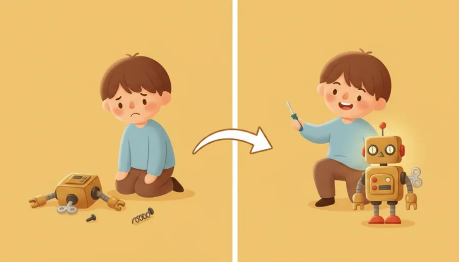 찢어져 넘길 수 없던 책을 붙여 다시 넘겨보게 된 장면