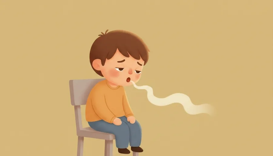 일을 다 끝내고 후우 하고 긴 숨을 내쉬는 장면