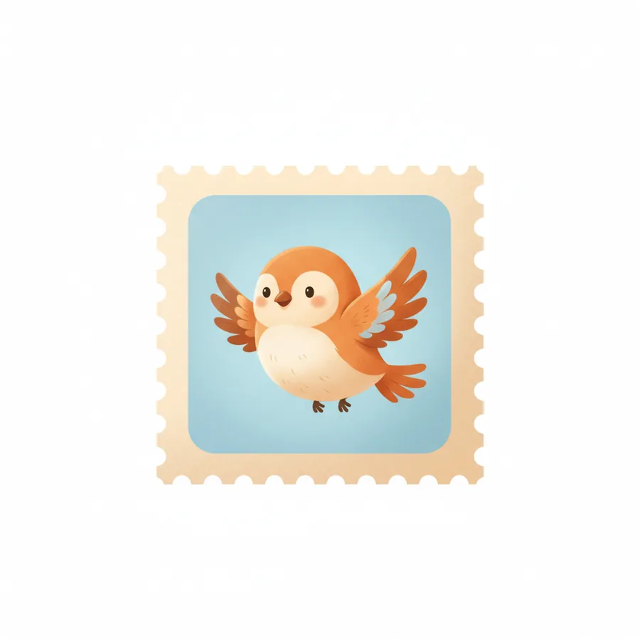 우표 한 장을 그림(postage stamp)