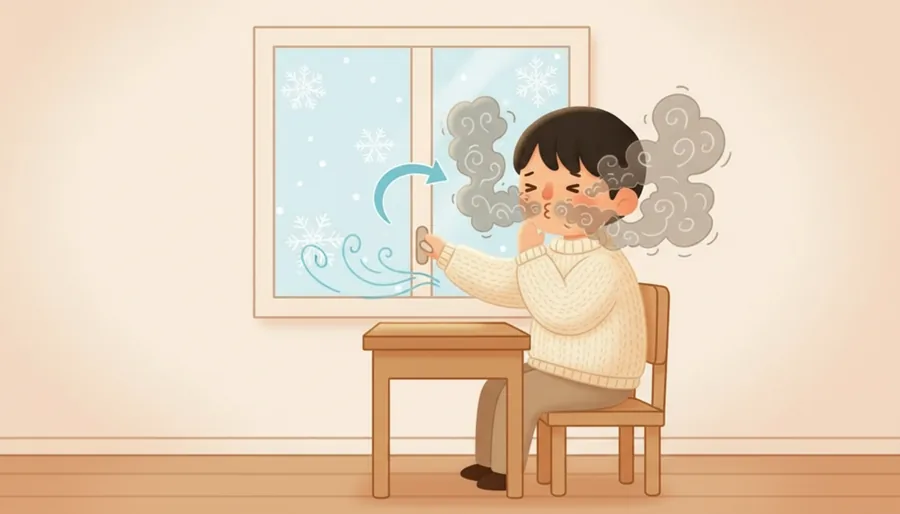 밖은 쌀쌀한데 창문이 다 닫힌 점심 뒤 강의실