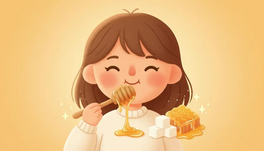 초콜릿을 입에 넣어 혀에 단맛이 퍼지는 장면