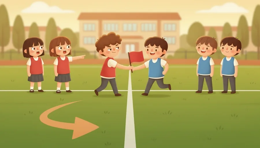 팀 대항 축구에서 같은 팀 선수가 작전을 옆 팀에 몰래 넘겨준 일